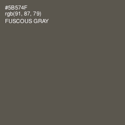 #5B574F - Fuscous Gray Color Image